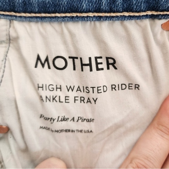 MOTHER high waisted Rider Ankle Fray - Picture 6 of 11